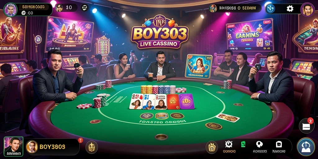 Tangkapan layar gameplay BOY303 Live Casino yang menarik dan interaktif.