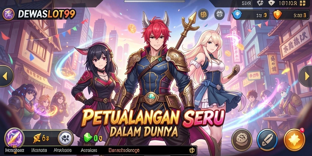 Screenshot DEWASLOT99 menampilkan karakter Anime dalam aksi seru.