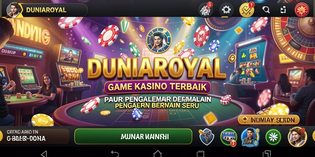 Tampilan gameplay DUNIAROYAL yang mendebarkan dan seru.