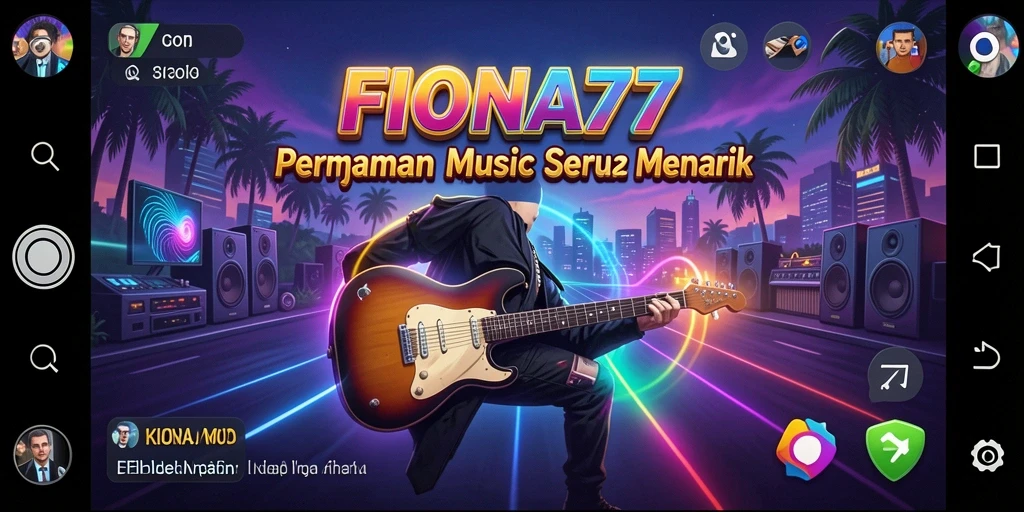 Tampilan screenshot FIONA77 menampilkan gameplay musik yang seru.