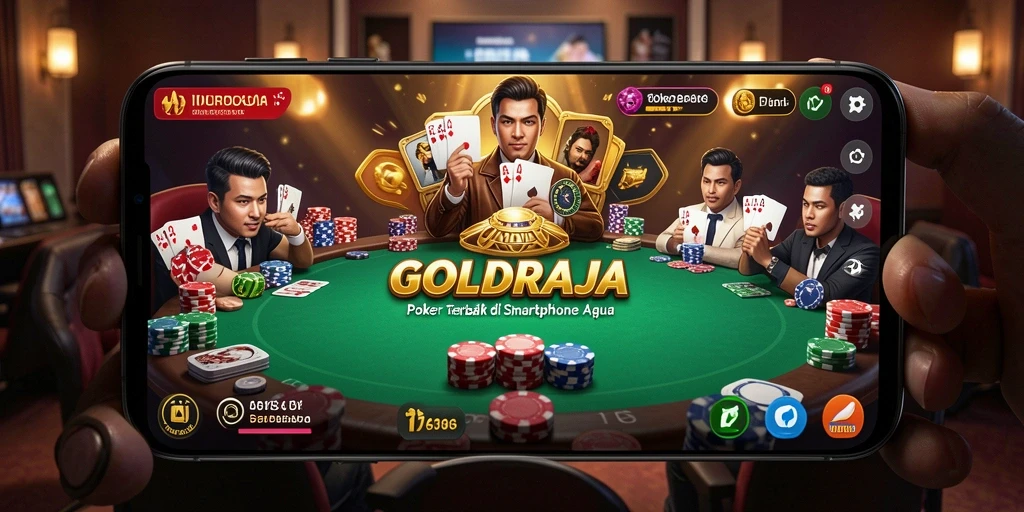 Tampilan gameplay poker yang menarik dan interaktif dalam GOLDRAJA.