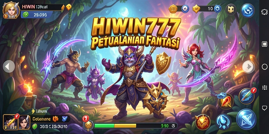 Tampilan gameplay seru HIWIN777 dengan aksi petualangan yang mendebarkan.