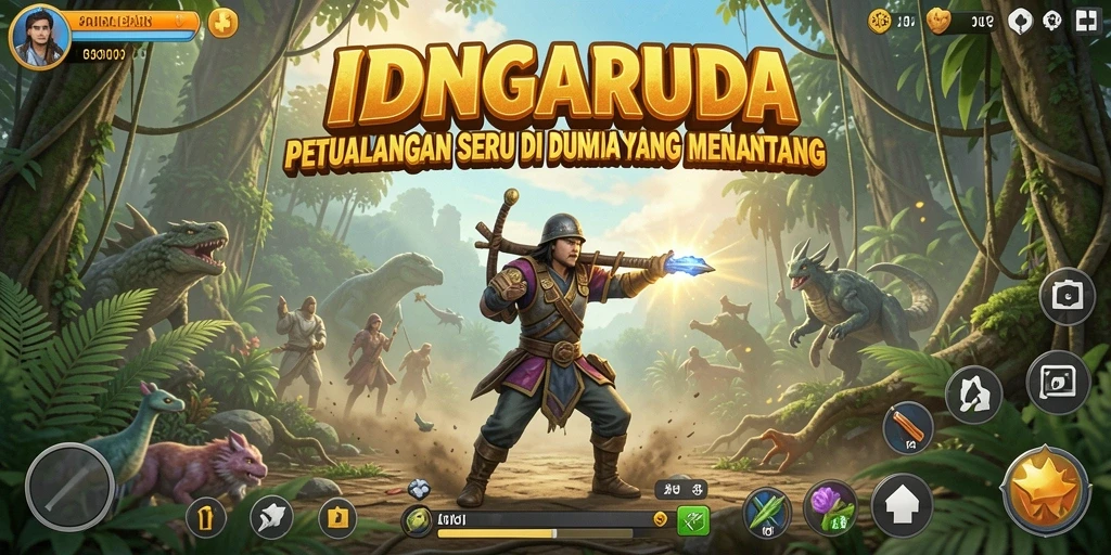 Tampilan gameplay IDNGARUDA yang menegangkan dan menantang.