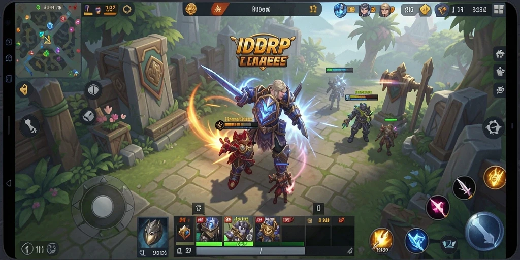 Screenshot utama dari gameplay IDRRP yang menampilkan aksi seru dan strategi.