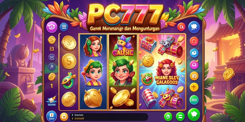 Screenshot utama PC777 menampilkan gameplay seru mesin slot yang bervariasi.