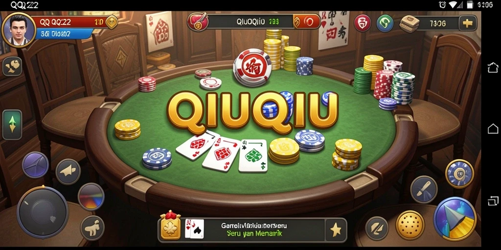 Screenshot QQ222 menampilkan momen seru dalam permainan QiuQiu.