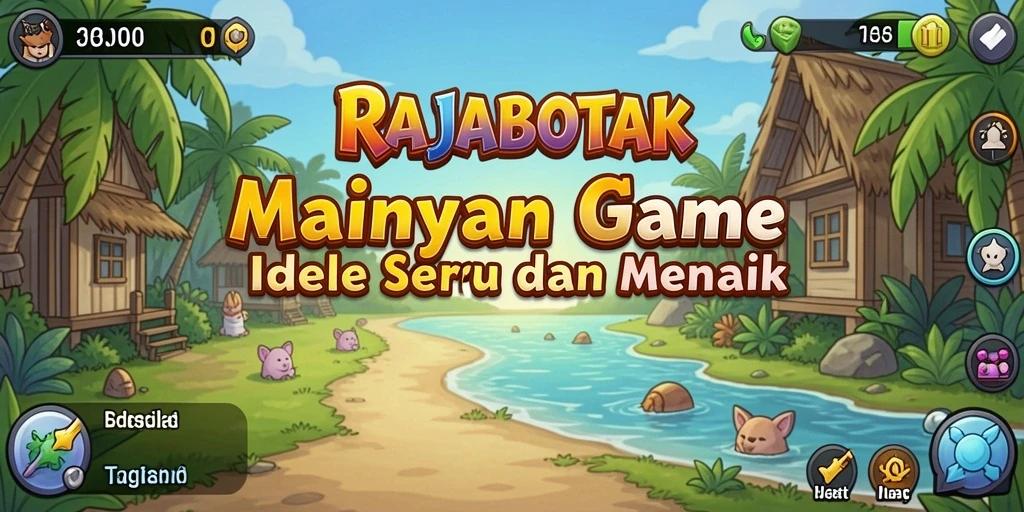 Tampilan gameplay seru di RAJABOTAK dengan karakter menarik.