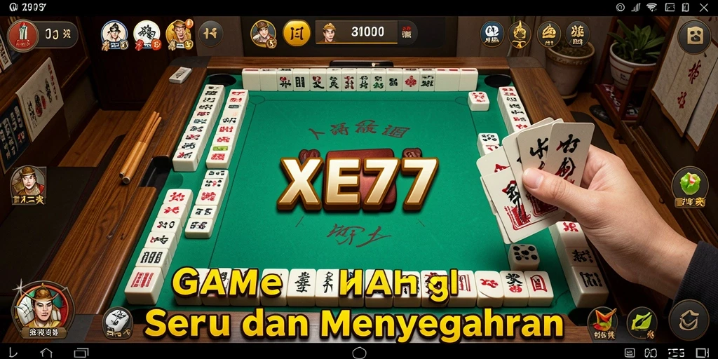 Tampilan gameplay XE77 yang seru dan menantang dalam permainan Mahjong.
